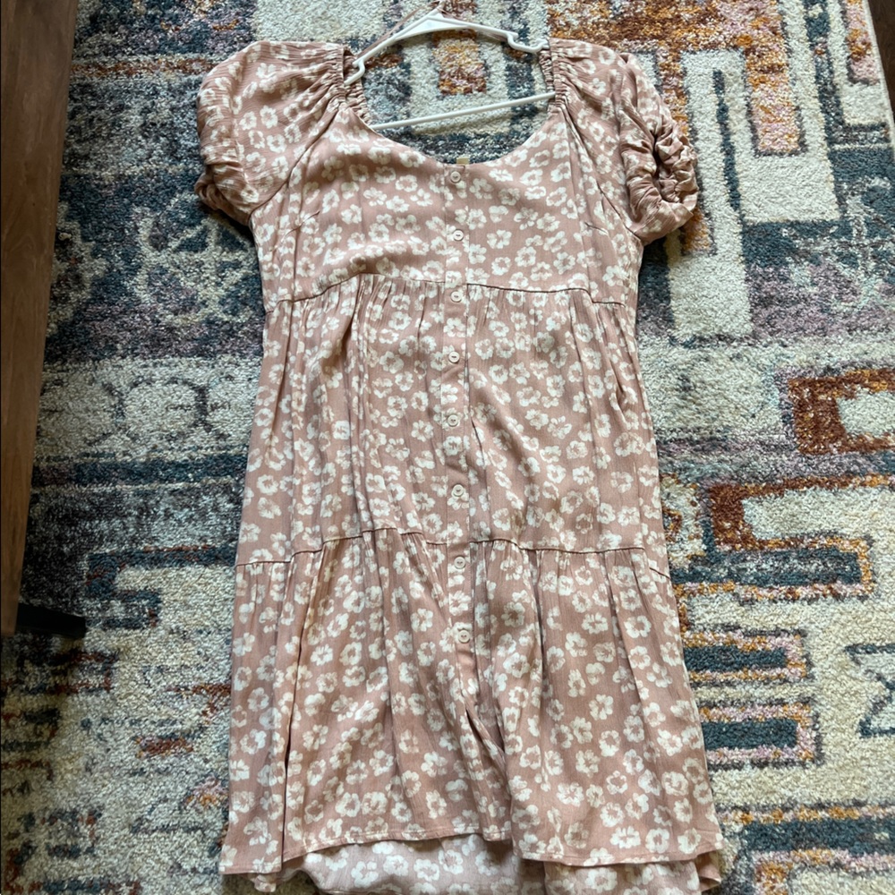 Pink flowy dress